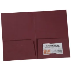 Linen Paper Two-Pocket Mini Folder - 8 3/4 inches x 6 inches