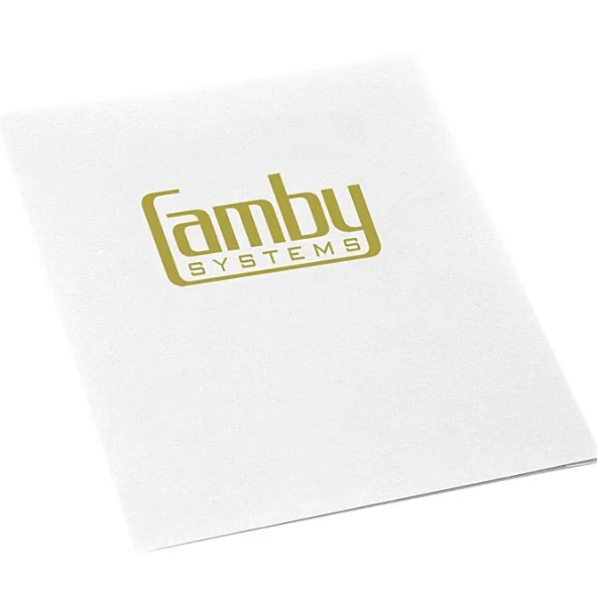 Linen Paper Two-Pocket Presentation Folder