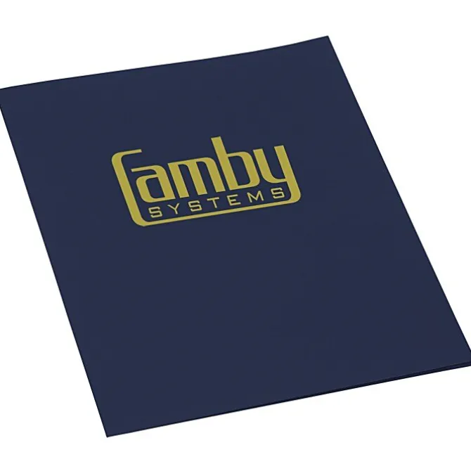 Linen Paper Two-Pocket Presentation Folder