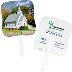 Little White Church Hand Fan