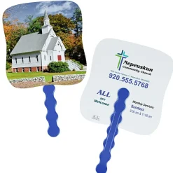 Little White Church Hand Fan