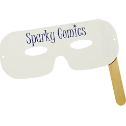 Lone Ranger Mask with Stick - White