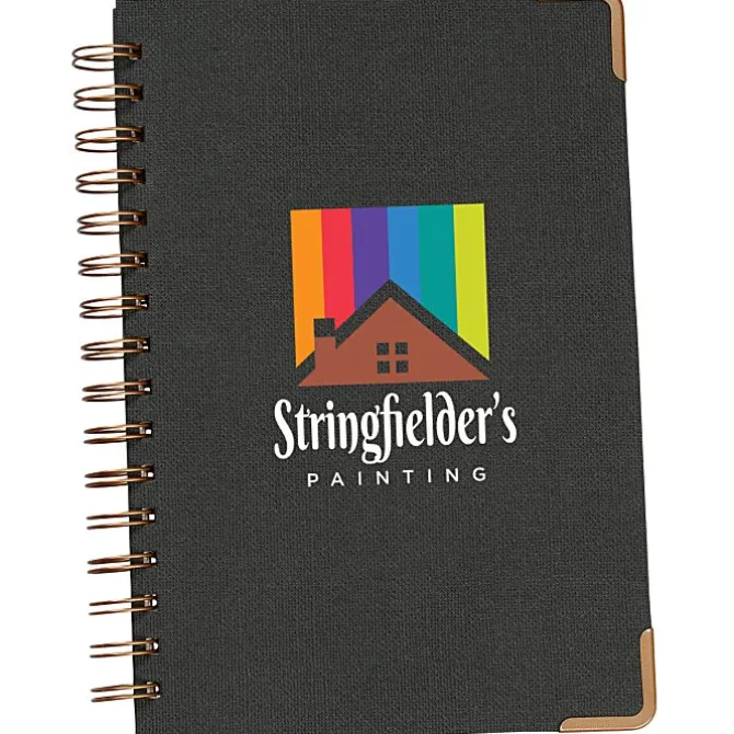 Magnolia Woven Paper Hard Cover Notebook