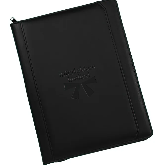 Manchester Zippered Padfolio - Debossed