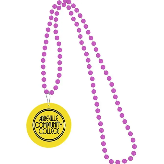 Mardi Gras Beads with Medallion