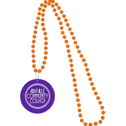 Mardi Gras Beads with Medallion