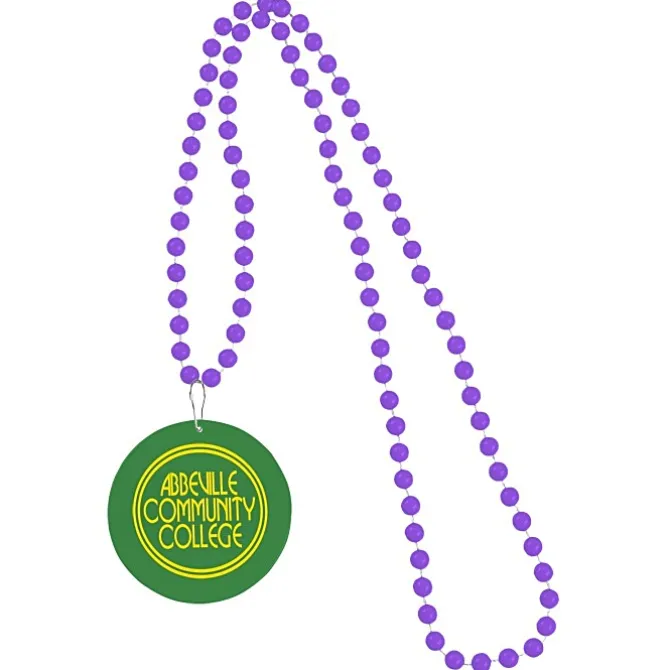 Mardi Gras Beads with Medallion