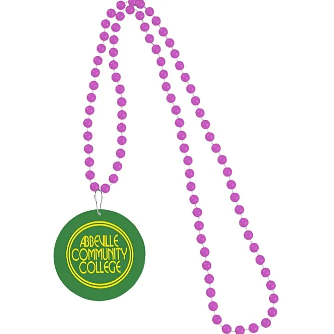 Mardi Gras Beads with Medallion