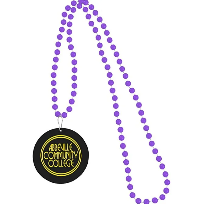 Mardi Gras Beads with Medallion