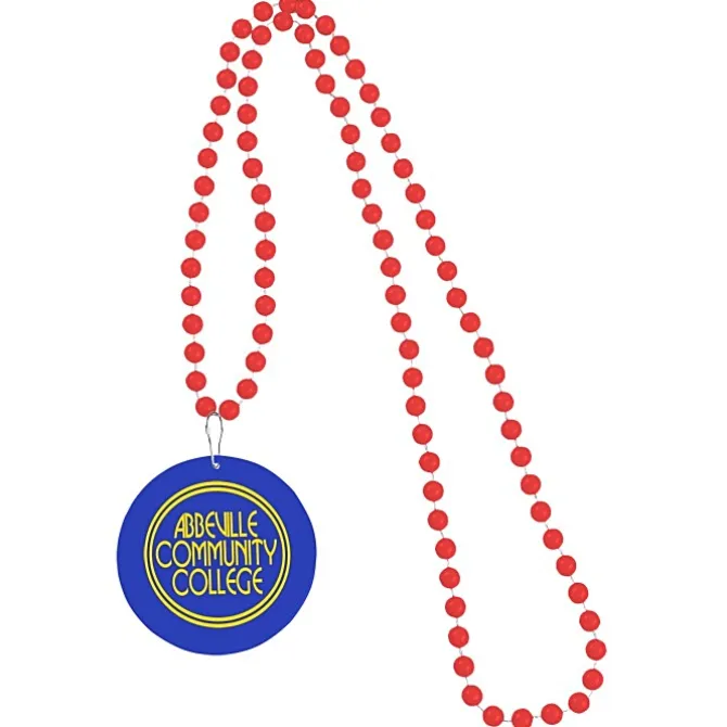 Mardi Gras Beads with Medallion