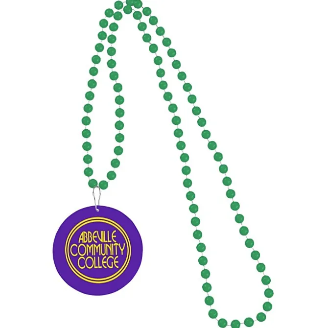 Mardi Gras Beads with Medallion