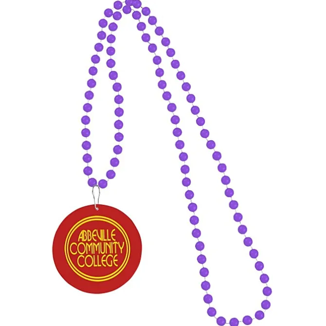 Mardi Gras Beads with Medallion