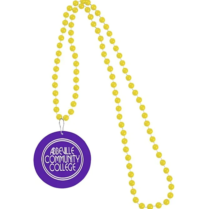 Mardi Gras Beads with Medallion