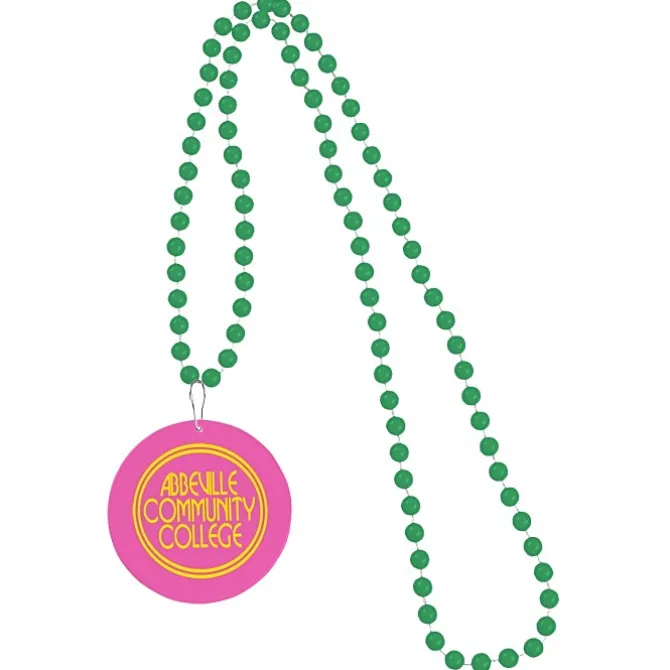 Mardi Gras Beads with Medallion