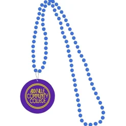 Mardi Gras Beads with Medallion