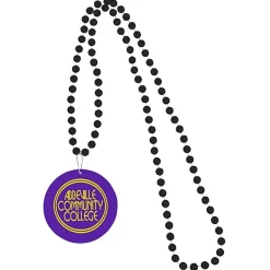 Mardi Gras Beads with Medallion