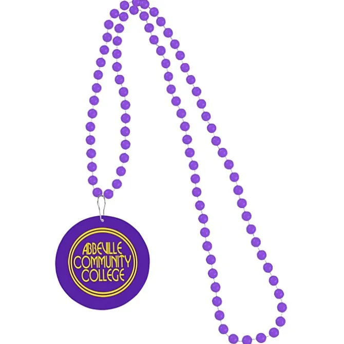 Mardi Gras Beads with Medallion