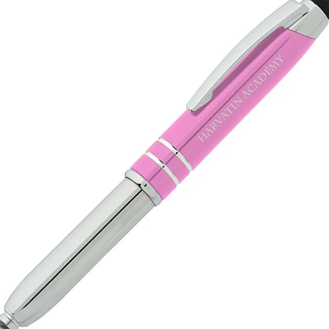 Mercury Stylus Metal Pen with Flashlight - Laser Engraved
