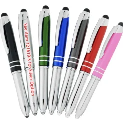 Mercury Stylus Metal Pen with Flashlight - Laser Engraved