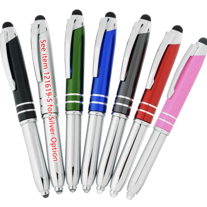 Mercury Stylus Metal Pen with Flashlight - Laser Engraved - 24 hr