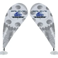 Micro Teardrop Tabletop Sail Sign - Two Sided