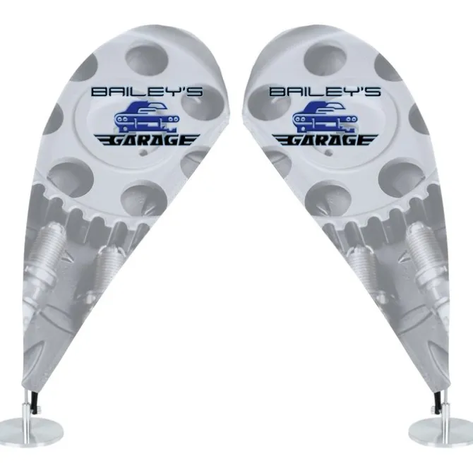 Micro Teardrop Tabletop Sail Sign - Two Sided