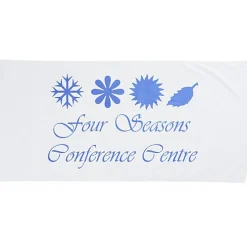 Midsize Velour Beach Towel - White
