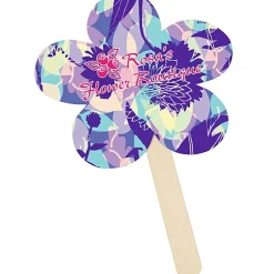 Mini Hand Fan - Flower - Full Color