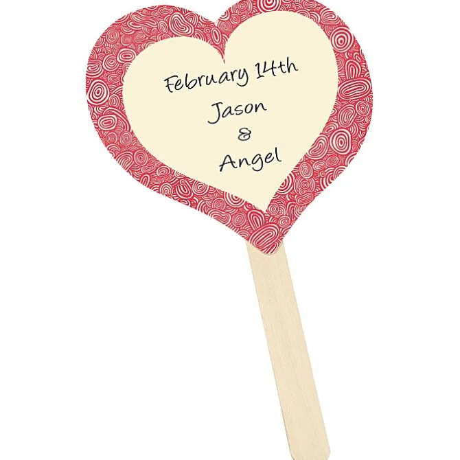 Mini Hand Fan - Heart - Full Color