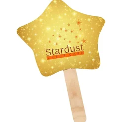 Mini Hand Fan - Star - Full Color - 24 hr