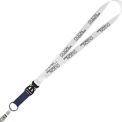 Mix and Match Econ Polyester Lanyard - 3/4 inch - 38 inches - Snap with Metal Bulldog Clip