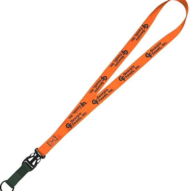 Mix and Match Smooth Nylon Lanyard - 3/4 inch - 38 inches - Metal Split Ring