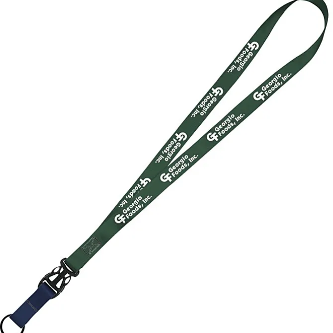 Mix and Match Smooth Nylon Lanyard - 3/4 inch - 38 inches - Metal Split Ring