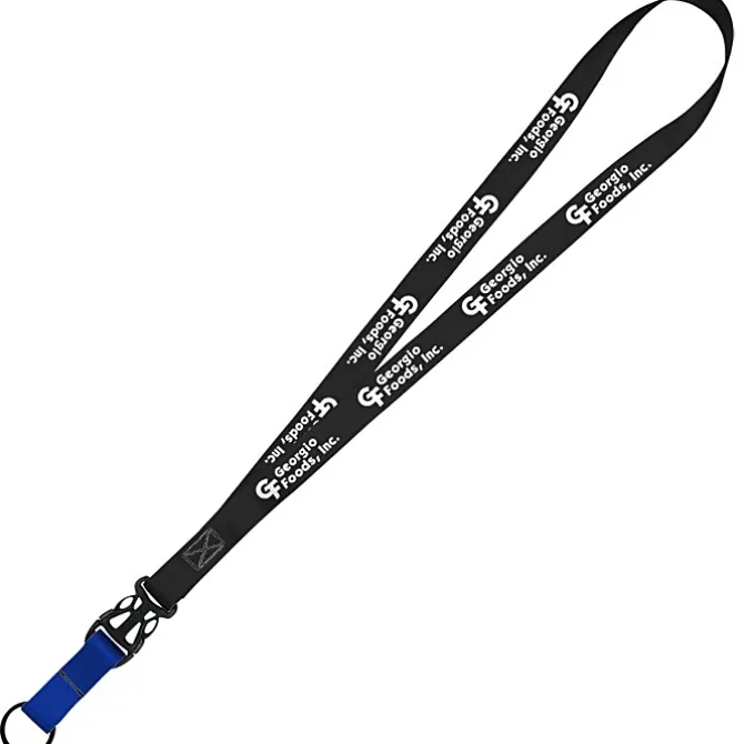 Mix and Match Smooth Nylon Lanyard - 3/4 inch - 38 inches - Metal Split Ring