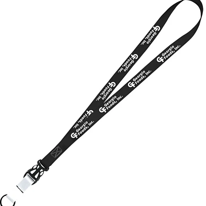 Mix and Match Smooth Nylon Lanyard - 3/4 inch - 38 inches - Metal Split Ring