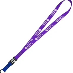 Mix and Match Smooth Nylon Lanyard - 3/4 inch - 38 inches - Metal Split Ring