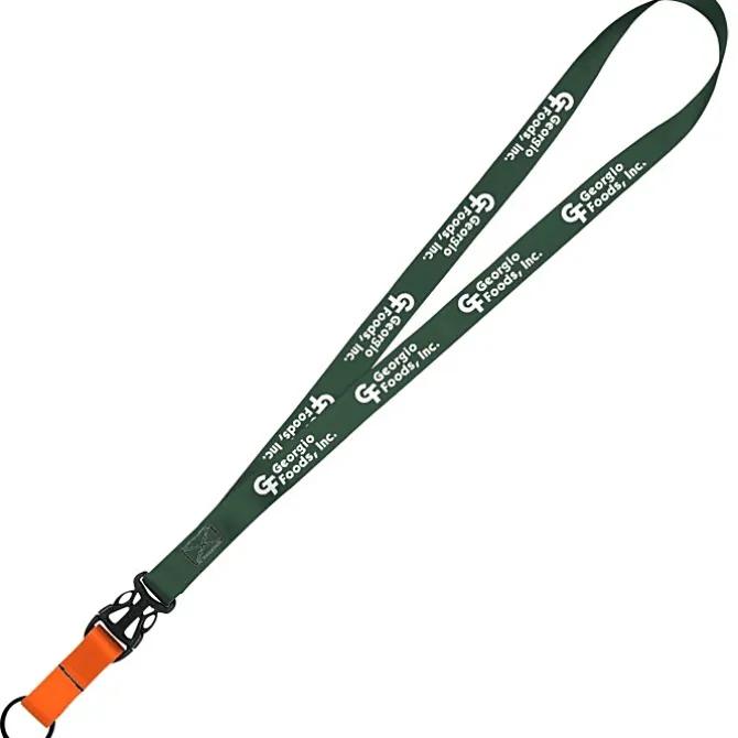 Mix and Match Smooth Nylon Lanyard - 3/4 inch - 38 inches - Metal Split Ring