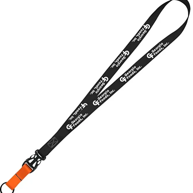 Mix and Match Smooth Nylon Lanyard - 3/4 inch - 38 inches - Metal Split Ring