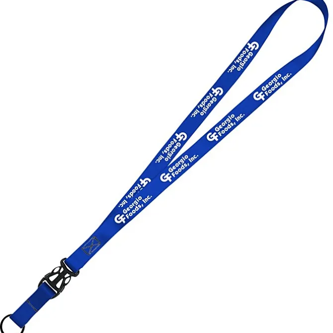 Mix and Match Smooth Nylon Lanyard - 3/4 inch - 38 inches - Metal Split Ring