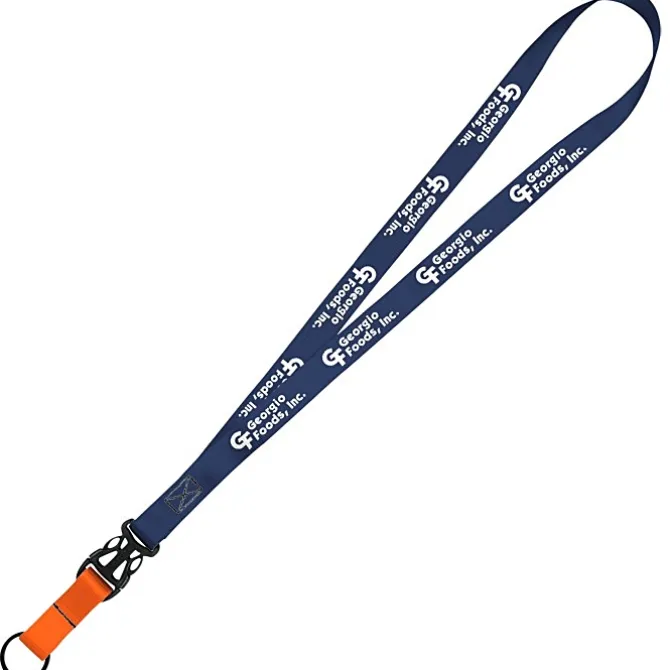 Mix and Match Smooth Nylon Lanyard - 3/4 inch - 38 inches - Metal Split Ring