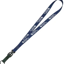 Mix and Match Smooth Nylon Lanyard - 3/4 inch - 38 inches - Metal Split Ring