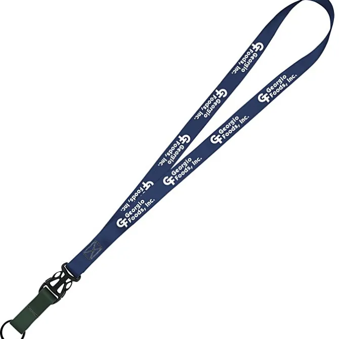 Mix and Match Smooth Nylon Lanyard - 3/4 inch - 38 inches - Metal Split Ring