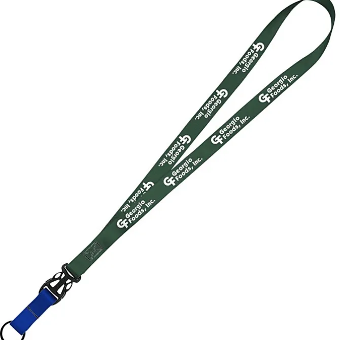 Mix and Match Smooth Nylon Lanyard - 3/4 inch - 38 inches - Metal Split Ring
