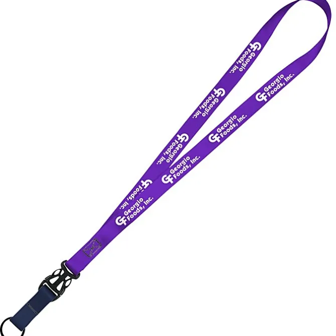 Mix and Match Smooth Nylon Lanyard - 3/4 inch - 38 inches - Metal Split Ring