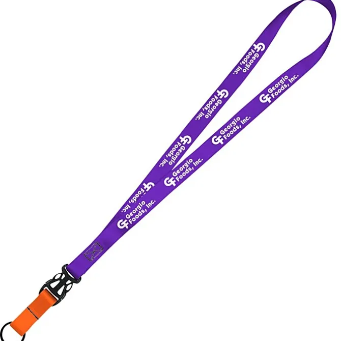Mix and Match Smooth Nylon Lanyard - 3/4 inch - 38 inches - Metal Split Ring