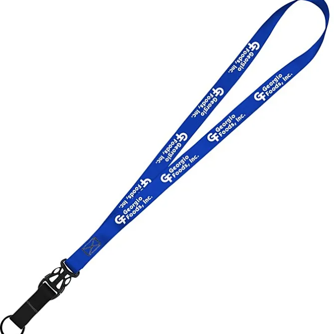 Mix and Match Smooth Nylon Lanyard - 3/4 inch - 38 inches - Metal Split Ring