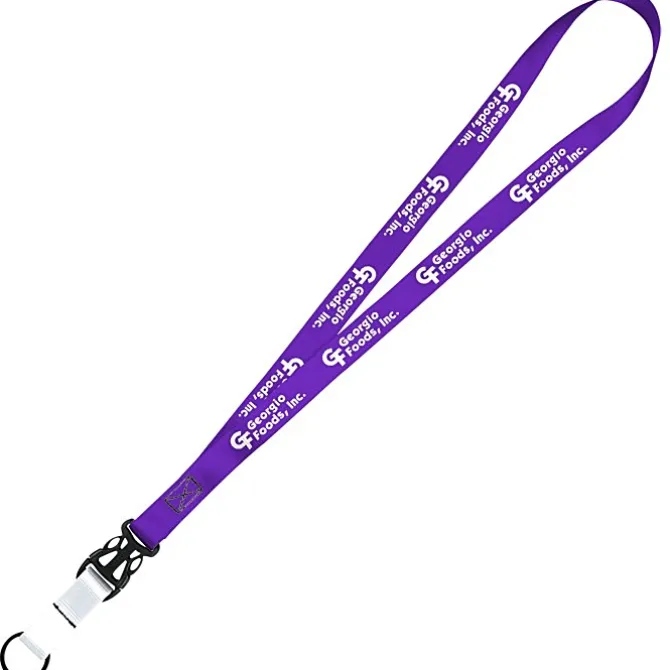 Mix and Match Smooth Nylon Lanyard - 3/4 inch - 38 inches - Metal Split Ring