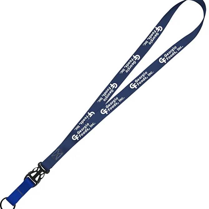 Mix and Match Smooth Nylon Lanyard - 3/4 inch - 38 inches - Metal Split Ring