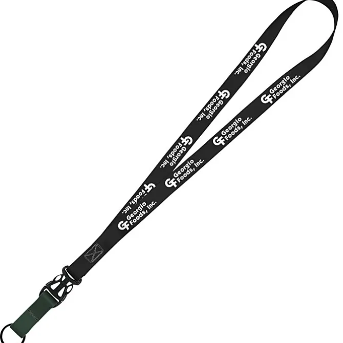 Mix and Match Smooth Nylon Lanyard - 3/4 inch - 38 inches - Metal Split Ring