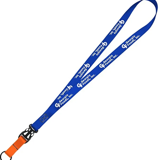 Mix and Match Smooth Nylon Lanyard - 3/4 inch - 38 inches - Metal Split Ring